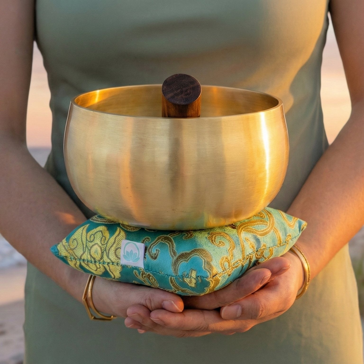 The BeMindful Bowl™ CUE Meditation Edition — Tibetan Singing Bowl for Meditation, Mindfulness & Stress Relief