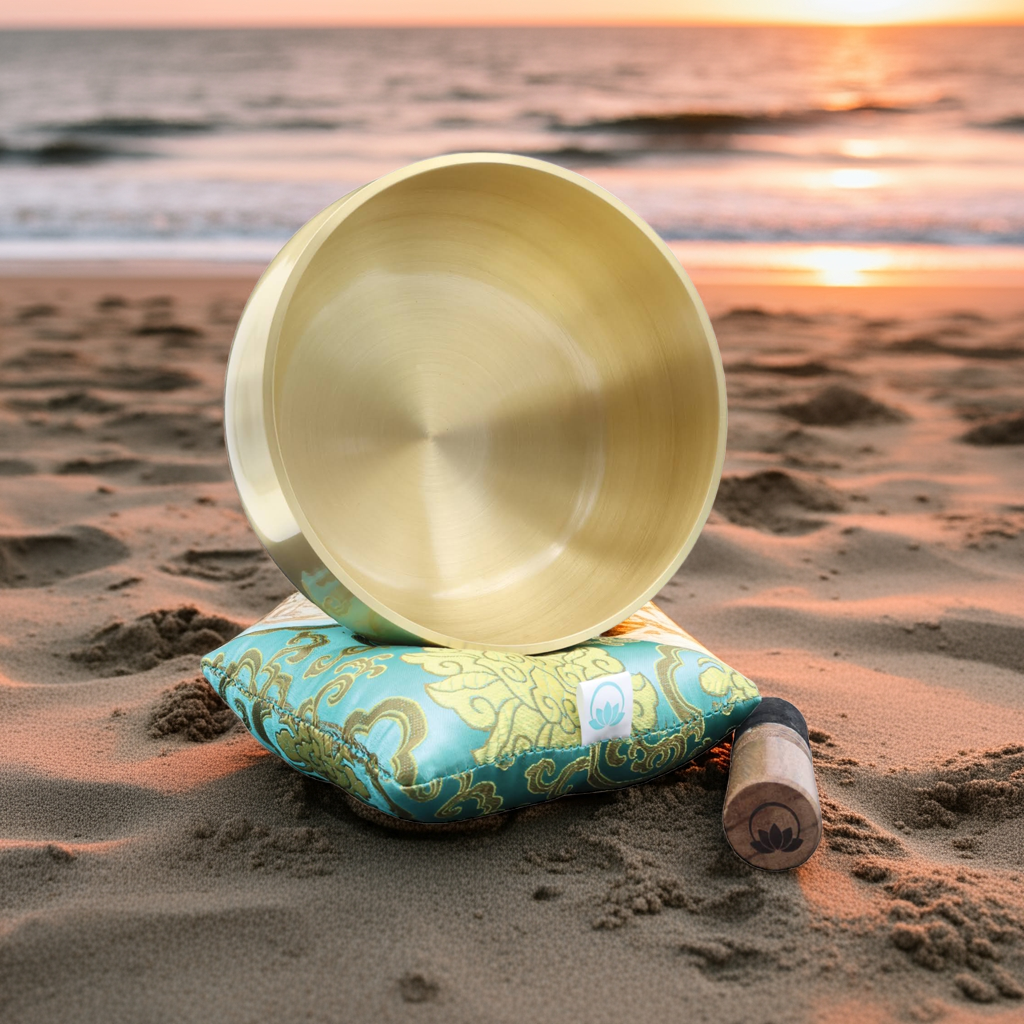 ZenProspera™ 6″ Tibetan Singing Bowl – Lotus Edition for Meditation, Healing, Chakra & Sound Bath – Handmade in Nepal