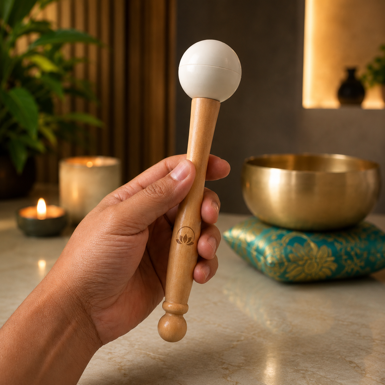 ZenProspera Resonance Tapper™ – Natural Rubber Singing Bowl Mallet