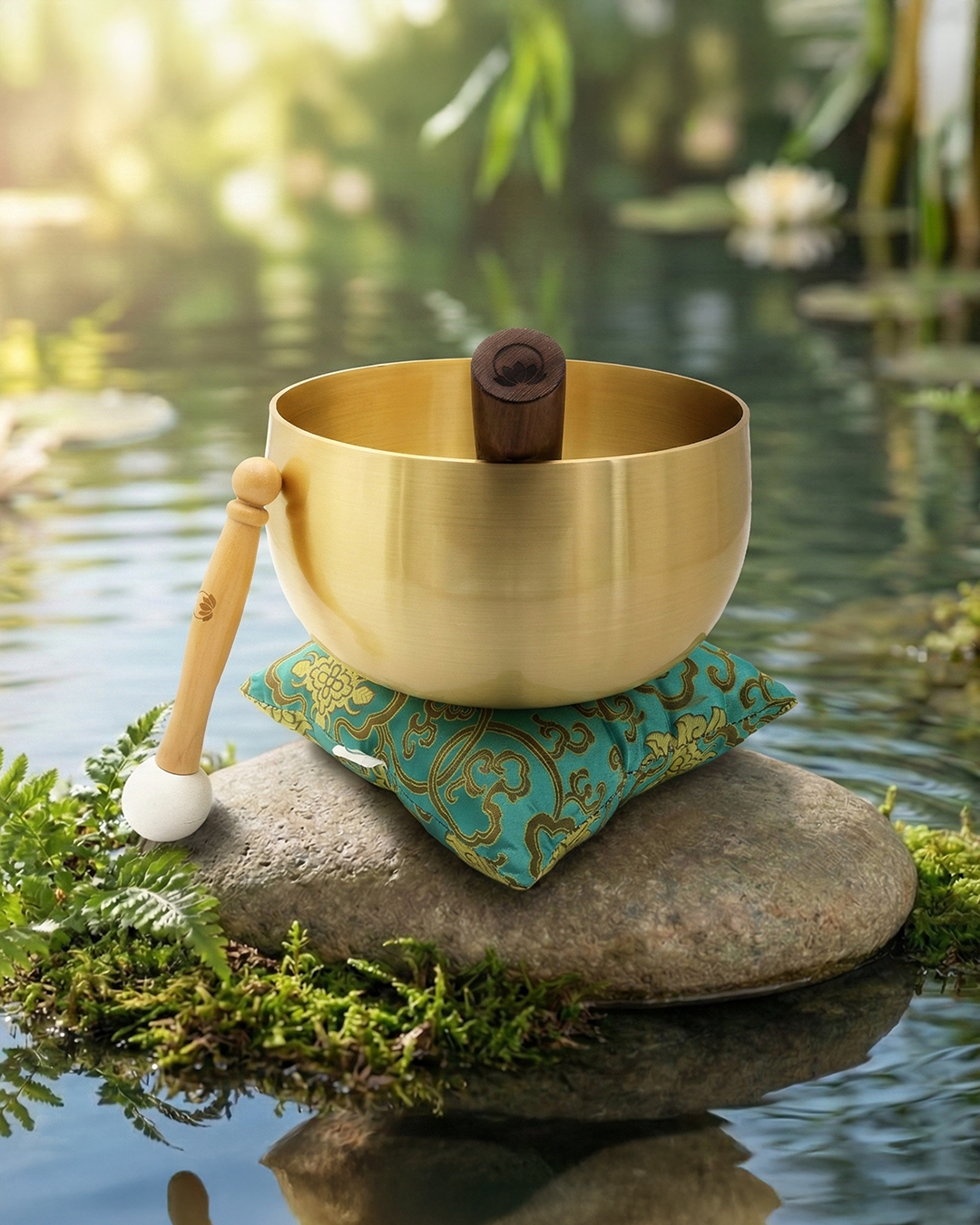ZenBalance Bell Bowl™ - 8 inch Tibetan Bell Bowl - Singing Bowl Set