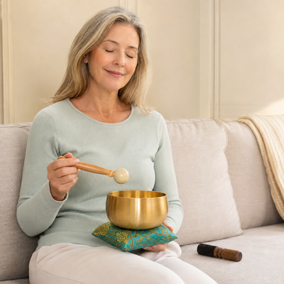 The BeMindful Bowl® 6" Tibetan Singing Bowl Set