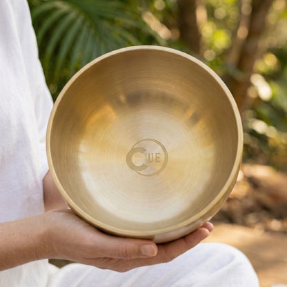 The BeMindful Bowl™ CUE Meditation Edition — Tibetan Singing Bowl for Meditation, Mindfulness & Stress Relief