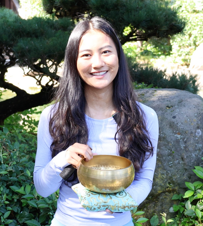 The ZenOhm Bowl™ - 6 Inch Tibetan Singing Bowl – Ohm Edition for Meditation, Healing, Chakra & Sound Bath – Handmade in Nepal