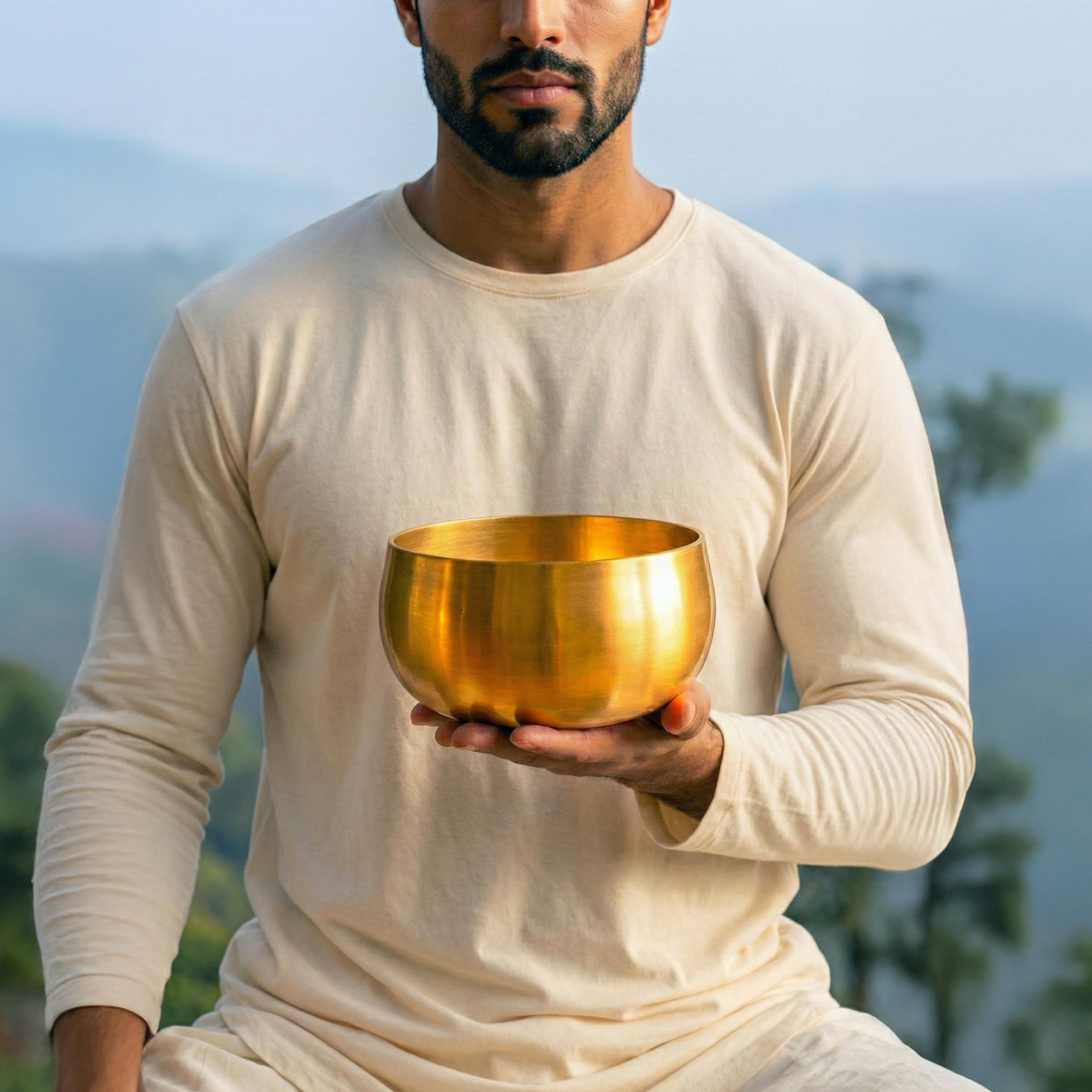 The BeMindful Bowl™ CUE Meditation Edition — Tibetan Singing Bowl for Meditation, Mindfulness & Stress Relief