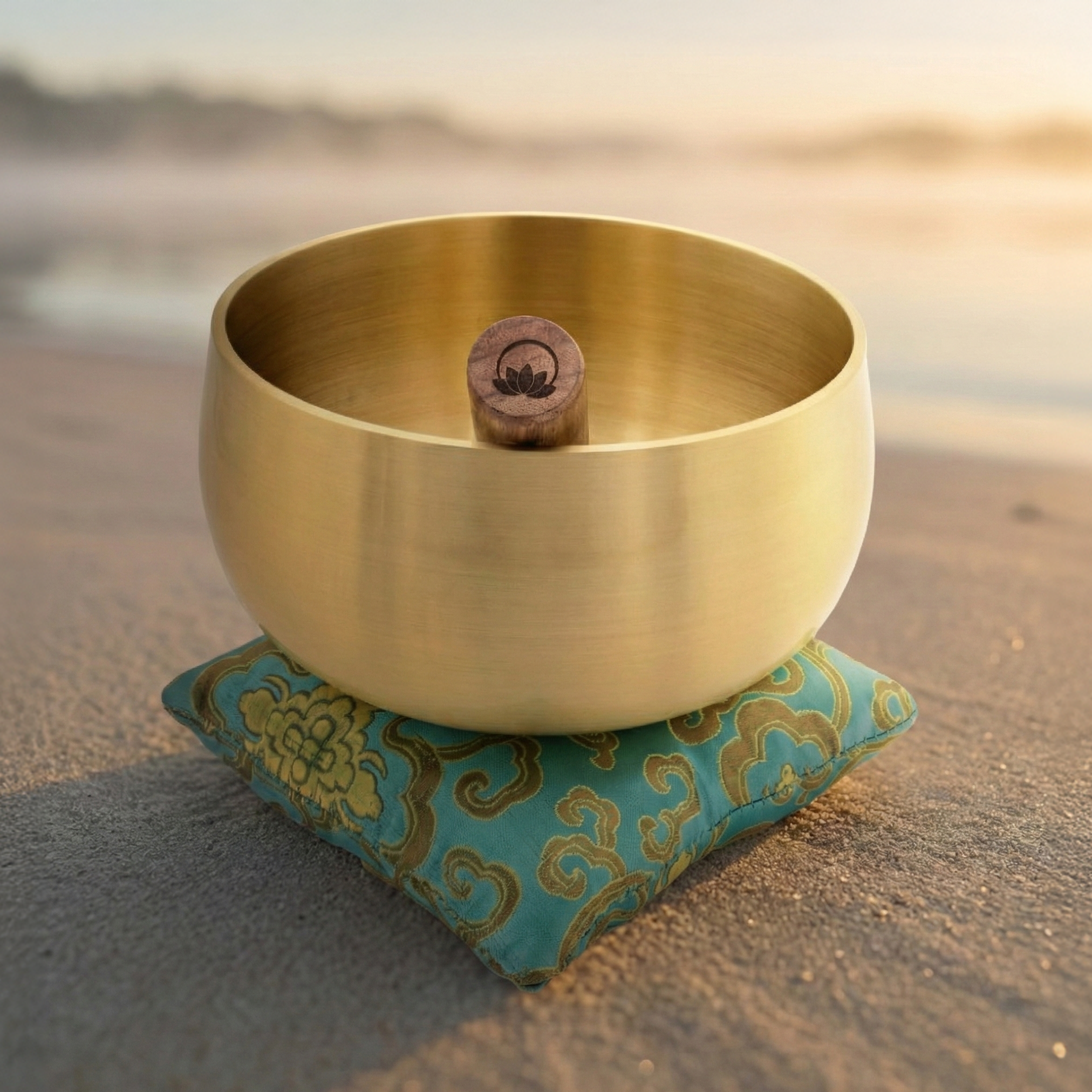 Tibetan Singing Bowl Set - The ZenProspera Bowl™ - 6 Inch Sound Bowl - Lotus Edition for Meditation, Healing, Chakra & Sound Bath