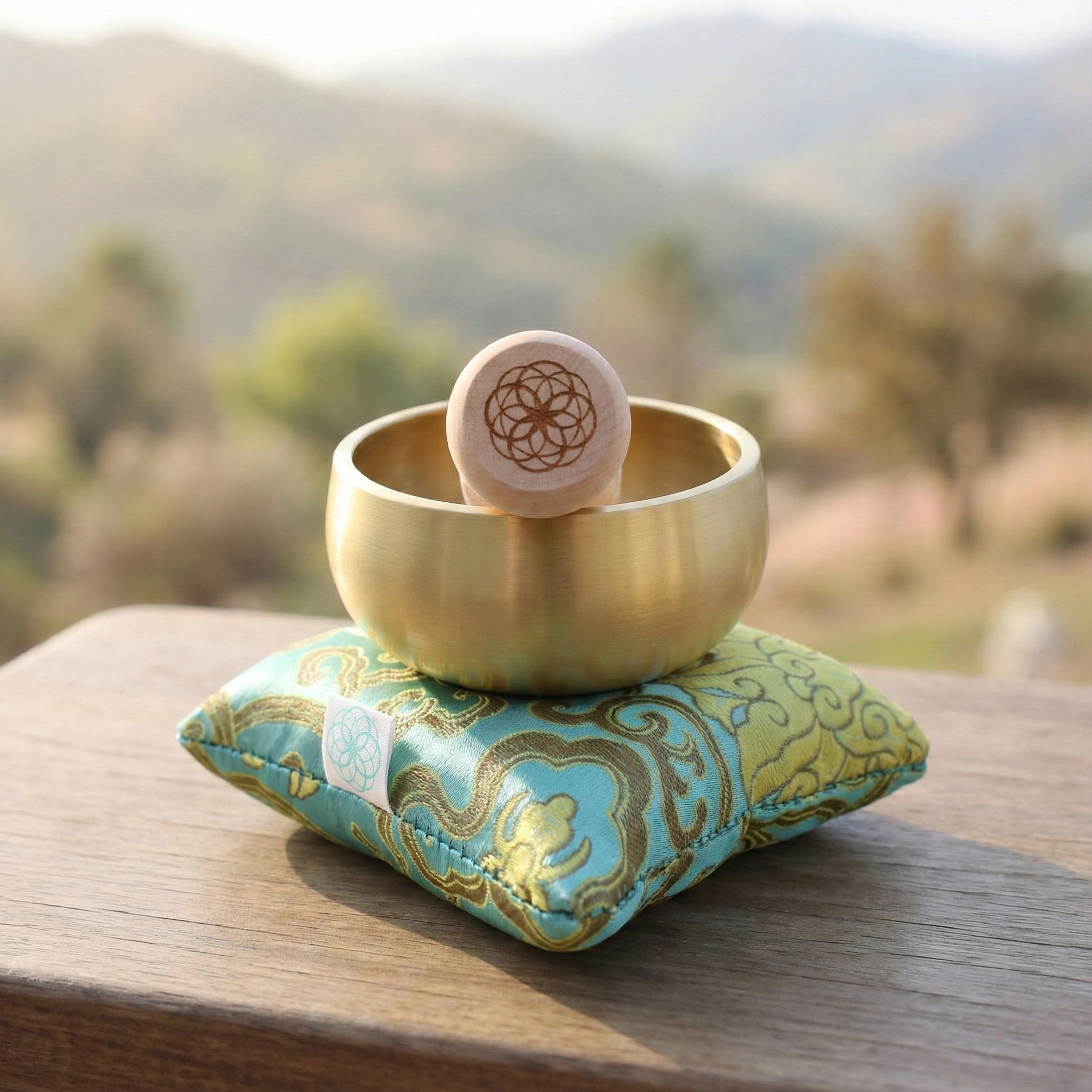 The ZenBloom™ 3″ Tibetan Singing Bowl Set – for Meditation, Sound Healing, Chakra, Yoga – Handmade in Nepal