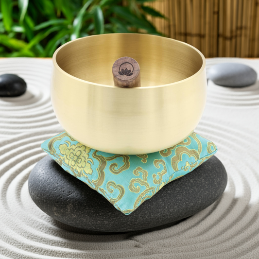 ZenProspera™ 6″ Tibetan Singing Bowl – Lotus Edition for Meditation, Healing, Chakra & Sound Bath – Handmade in Nepal
