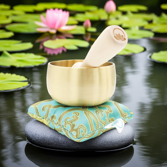 ZenSerenity™ 3″ Tibetan Singing Bowl Set – for Meditation, Sound Healing, Chakra, Yoga – Handmade in Nepal