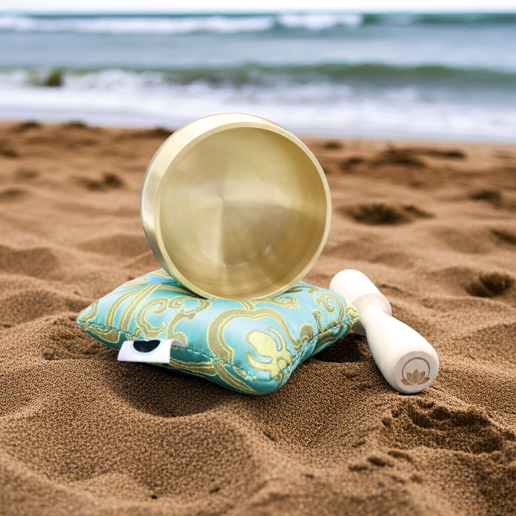 ZenSerenity™ 3″ Tibetan Singing Bowl Set – for Meditation, Sound Healing, Chakra, Yoga – Handmade in Nepal