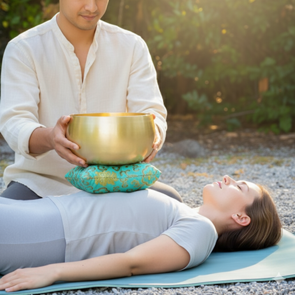 ZenBalance Bell Bowl™ - 8 inch Tibetan Bell Bowl - Singing Bowl Set
