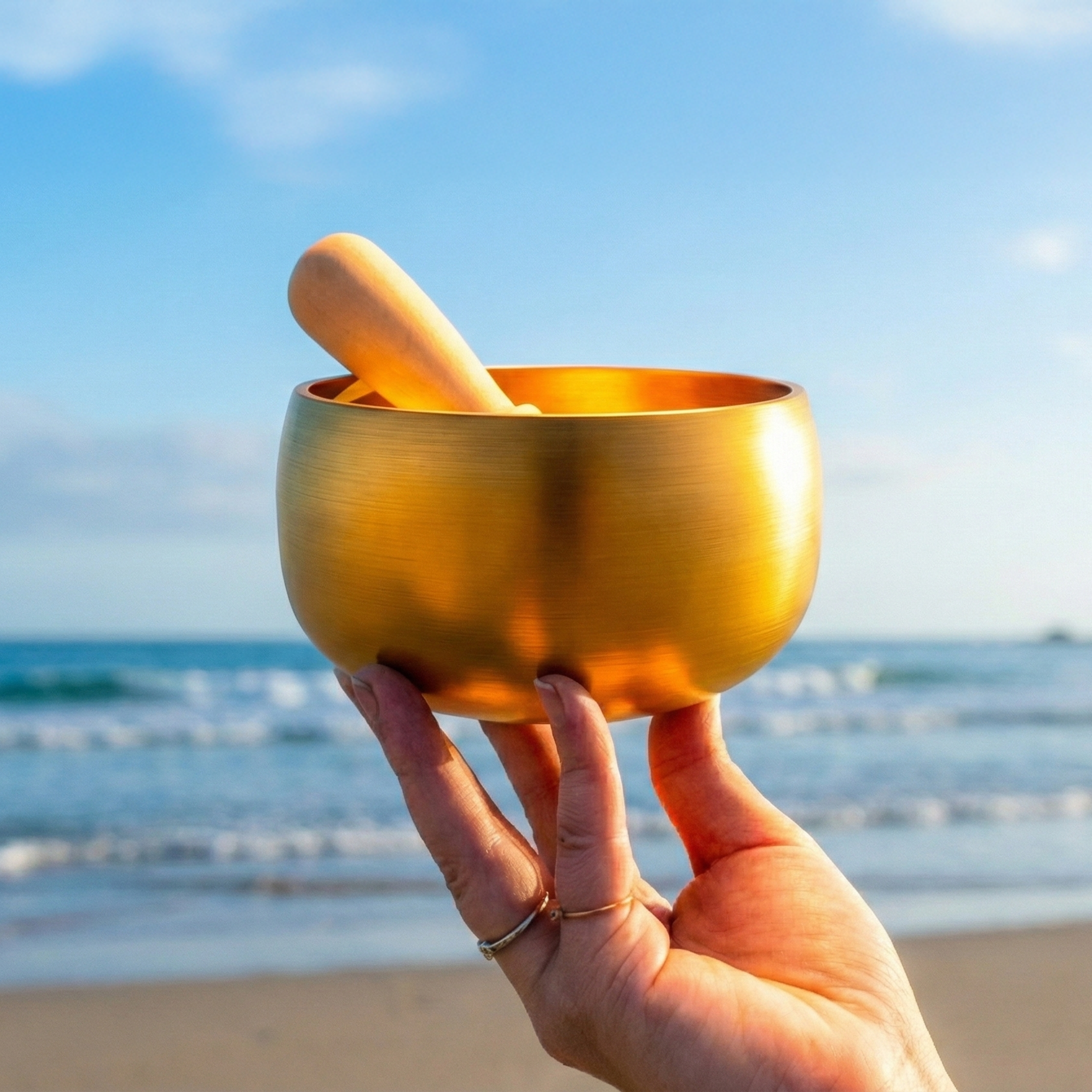 ZenHarmony™ 4″ Tibetan Singing Bowl Set – Lotus Edition for Meditation, Sound Healing, Chakra & Stress Relief – Handmade in Nepal