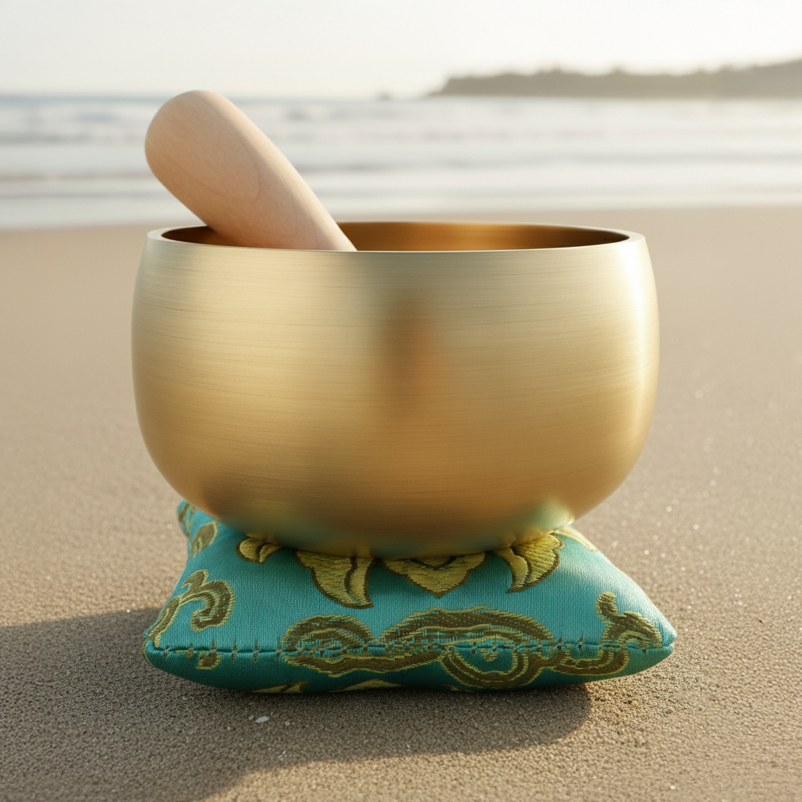 ZenHarmony™ 4″ Tibetan Singing Bowl Set – Lotus Edition for Meditation, Sound Healing, Chakra & Stress Relief – Handmade in Nepal