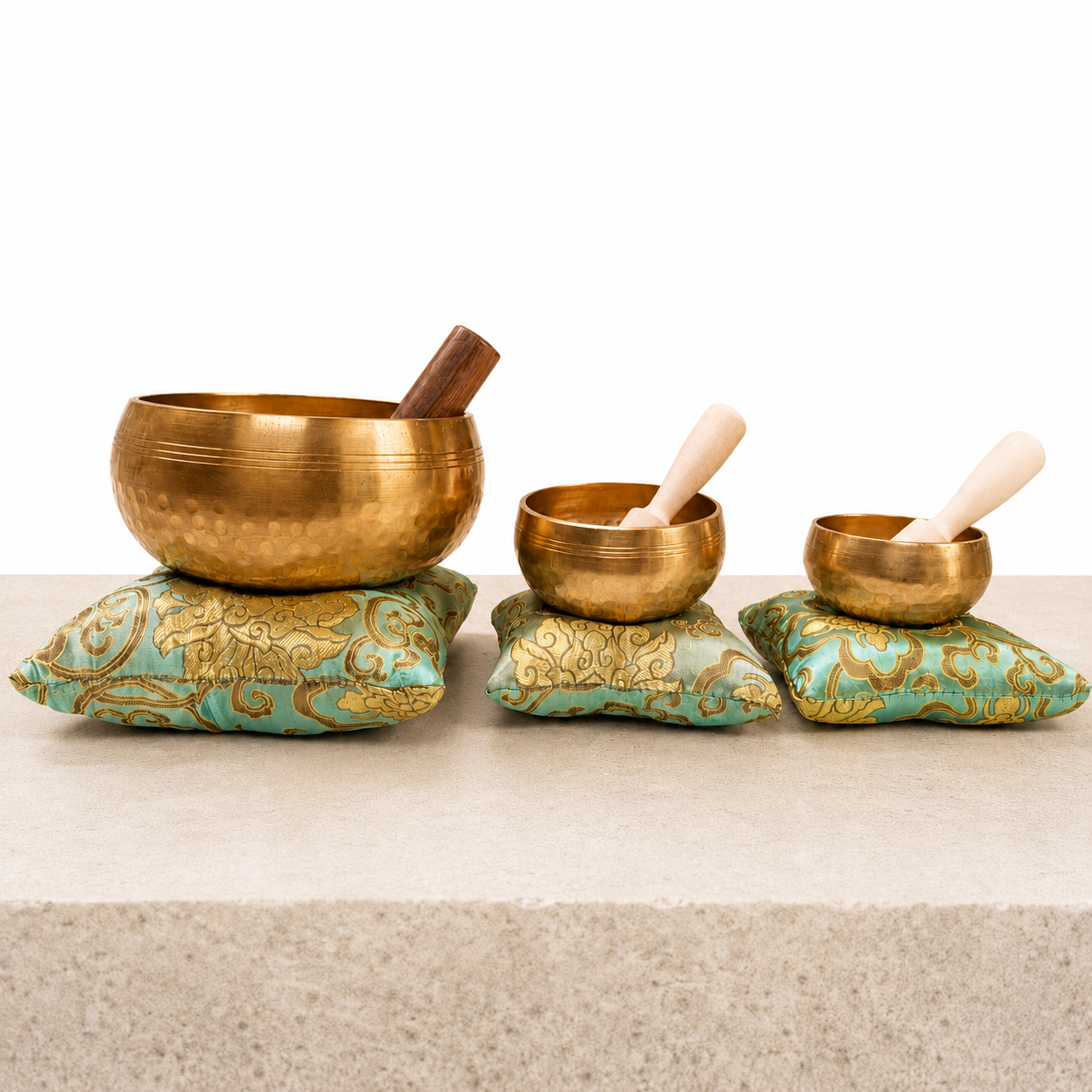 ZenOhm™ Starter Collection™ – 3-Piece Tibetan Singing Bowl Set