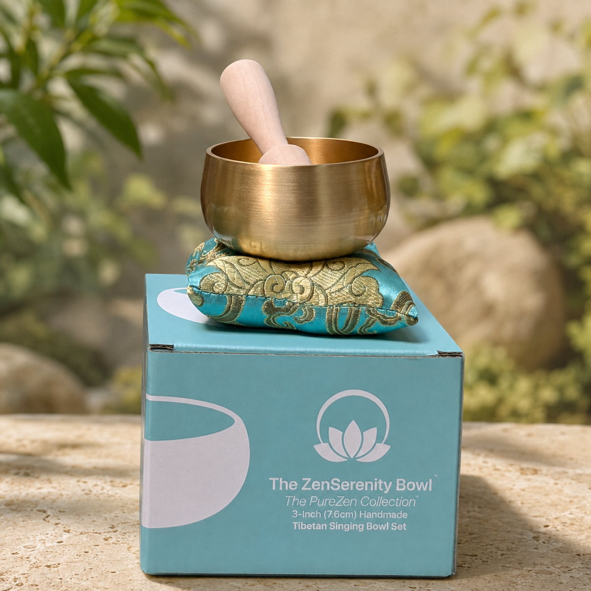 The ZenSerenity® 3″ Tibetan Singing Bowl Set