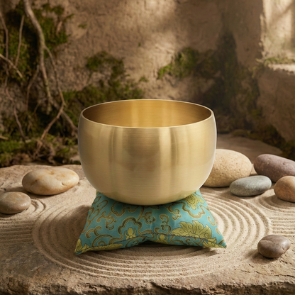 ZenClarity Bell Bowl™ 10″ Tibetan Bell Bowl – Lotus Edition for Meditation, Sound Healing & Energy Clearing – Includes 2 Mallets – Handmade in Nepal