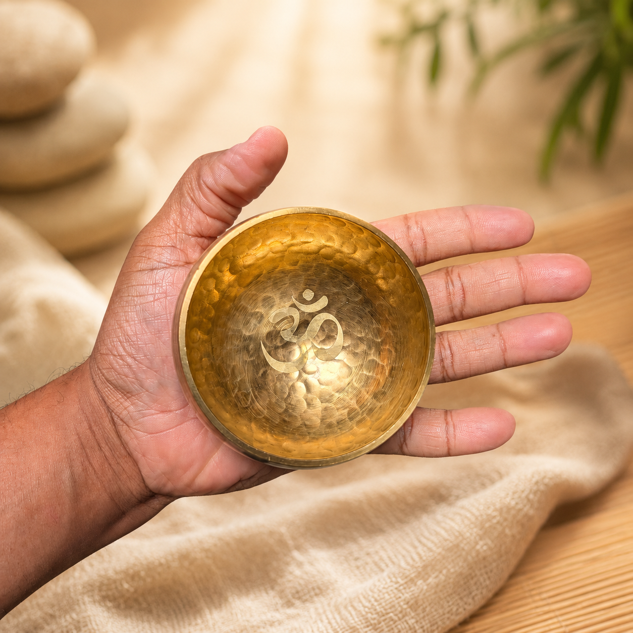 The ZenOhm Bowl ™ 3 inch Tibetan Singing Bowl Set – for Meditation, Sound Healing, Chakra, Yoga – Handmade in Nepal