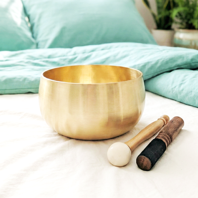 ZenBalance Bell Bowl™ - 8 inch Tibetan Bell Bowl - Singing Bowl Set