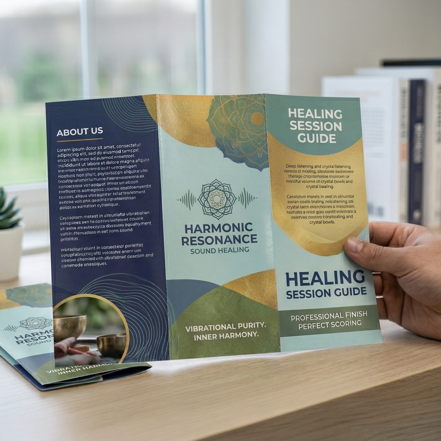 Custom Tri-Fold Brochure Printing with Canva Template | 8.5x11 Full Bleed 100lb Glossy or Matte